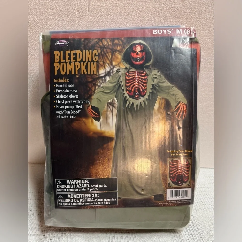 Evil Bleeding Chest Pumpkin Youth Halloween Costume